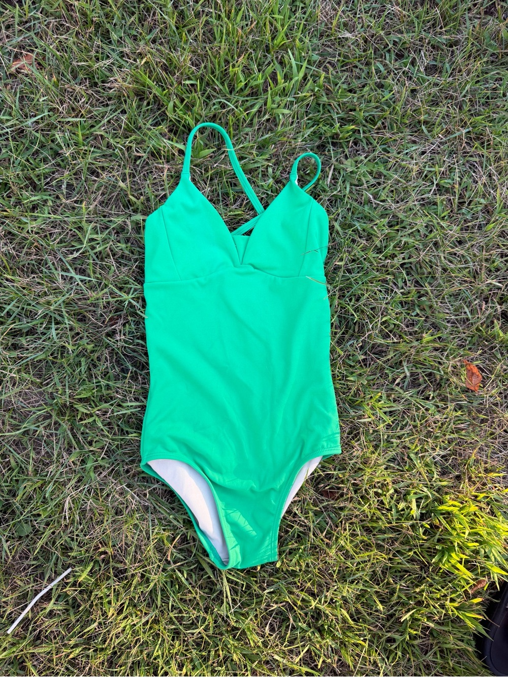 Jo & Jax Bright Green Leotard with Crossback Straps
